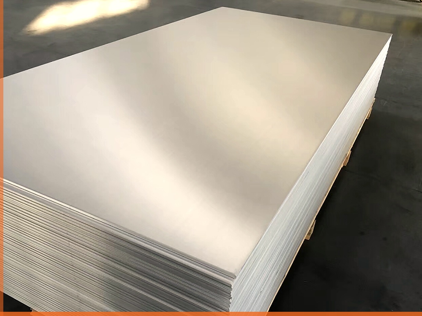 Aluminum plates in a clean industrial style